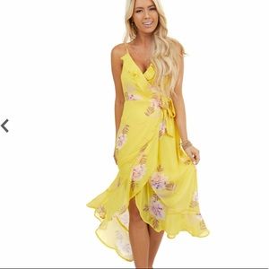Yellow Wrap Dress